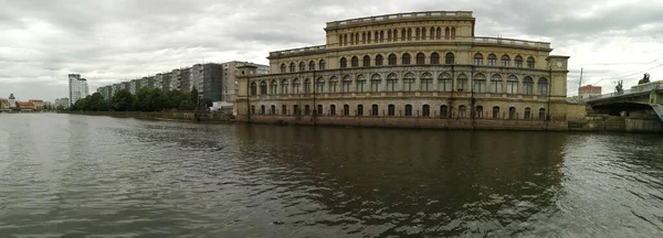 Калининград Россия Июль 2020 Панорама Видом Реку Преголя — стоковое фото