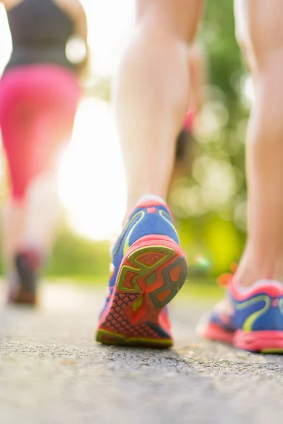 Detalj av ben under jogging — Stockfoto