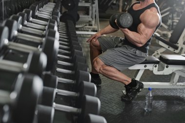 bumbbells ağırlık vasıl belgili tanımlık jimnastik salonu ile çalışma dışarı vücut geliştirmeci
