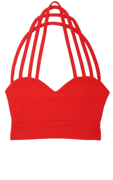 Red sports bra, female cotton top — Stock Photo, Image