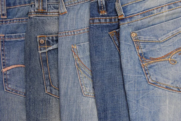 Pilha de jeans — Fotografia de Stock