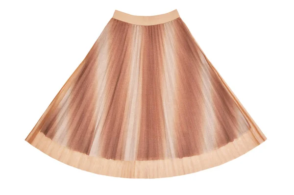 Karamelová Barva Zvonové Sukně Světle Hnědý Módní Dámský Outfit Béžový — Stock fotografie