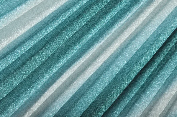 Fondo Textil Brillante Del Seagreen Tela Plisada Turquesa Como Telón — Foto de Stock