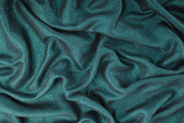 Shiny Turquoise Fabric Dark Bluish Green Colour Cloth Glamour Evening — Stock Photo, Image