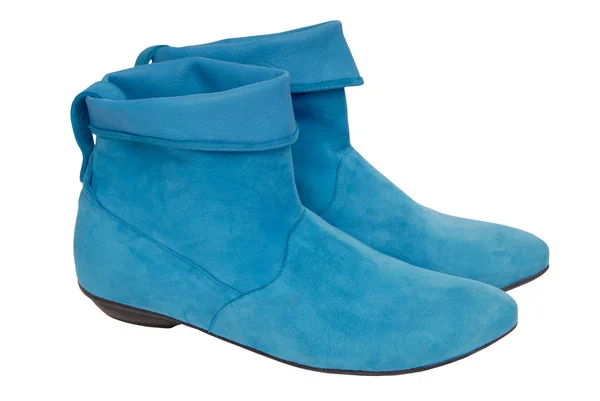 Bottes chamois turquoise — Photo