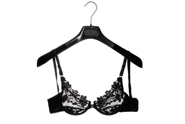 Glamour black guipure brassiere — Stock Photo, Image
