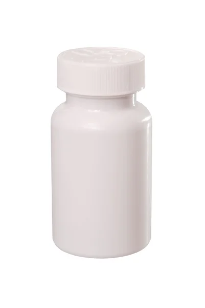 Plastic bottle with pill — Stock Photo, Image