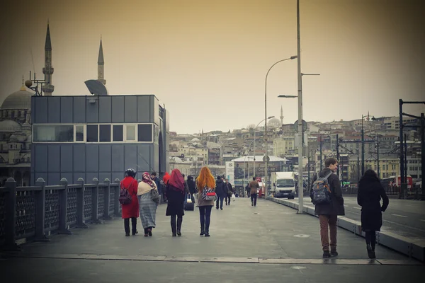 Galata mostu, istanbul, Turecko — Stock fotografie