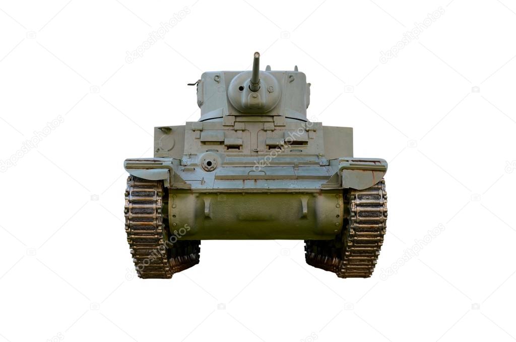 Stuart M3A1 Tank Isolated On White Background