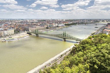 Tuna Nehri'ne ve Budapeşte Cityscape,