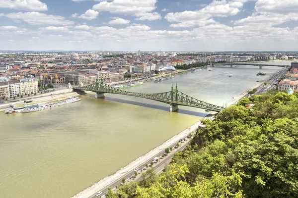 Duna, és Budapest városkép, Magyarország — Stock Fotó