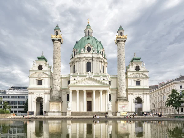 St. Charles kyrkan (Karlskirche), Wien, Österrike — Stockfoto