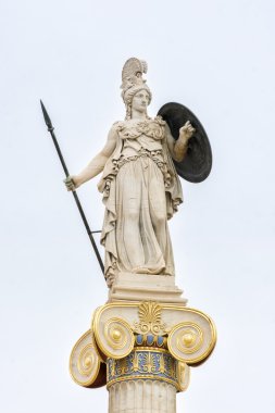 Akademi, Atina, Yunanistan, Athena'nın heykeli