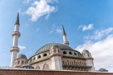 Taksim Camii İnşaatının Düşük Açı Vuruşu, İstanbul, Türkiye
