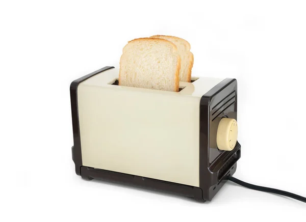 Toaster Vintage Terisolasi Latar Belakang Putih — Stok Foto
