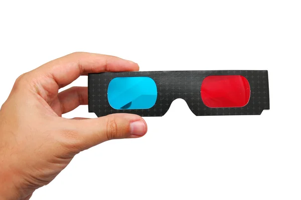 Hand Holding 3-D Glasses — Stock Photo, Image