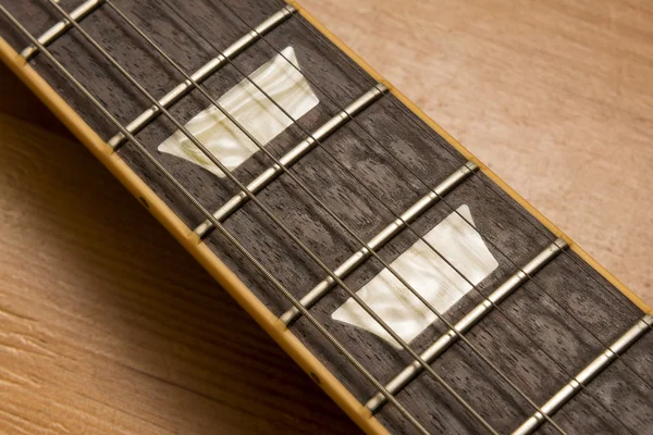 吉他 fretboard — 图库照片