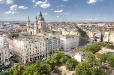 Budapeşte 'nin havadan görünüşü, hungary