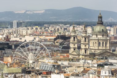 Budapeşte 'nin havadan görünüşü, hungary