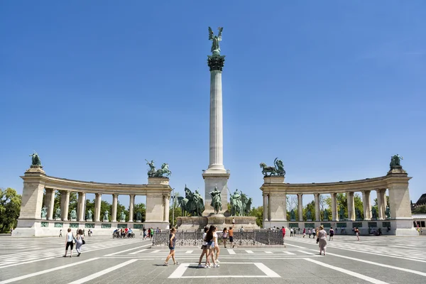 Hjältarnas torg, Budapest, Ungern — Stockfoto