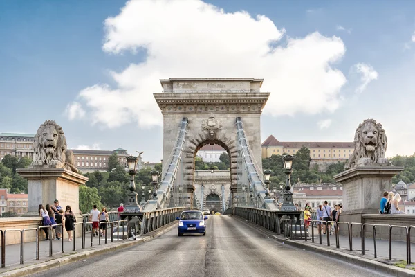Цепной мост, Будапешт, Венгрия — стоковое фото