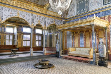 Taht odasında, Harem bölümü Topkapı Sarayı, Istanbul, Türkiye