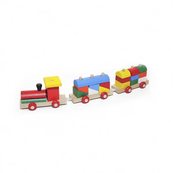 Wooden Train Set — Stock Photo, Image