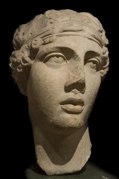 Hoofd Sappho de dichter, Istanbul Archeologie Museum, Turkije — Stockfoto