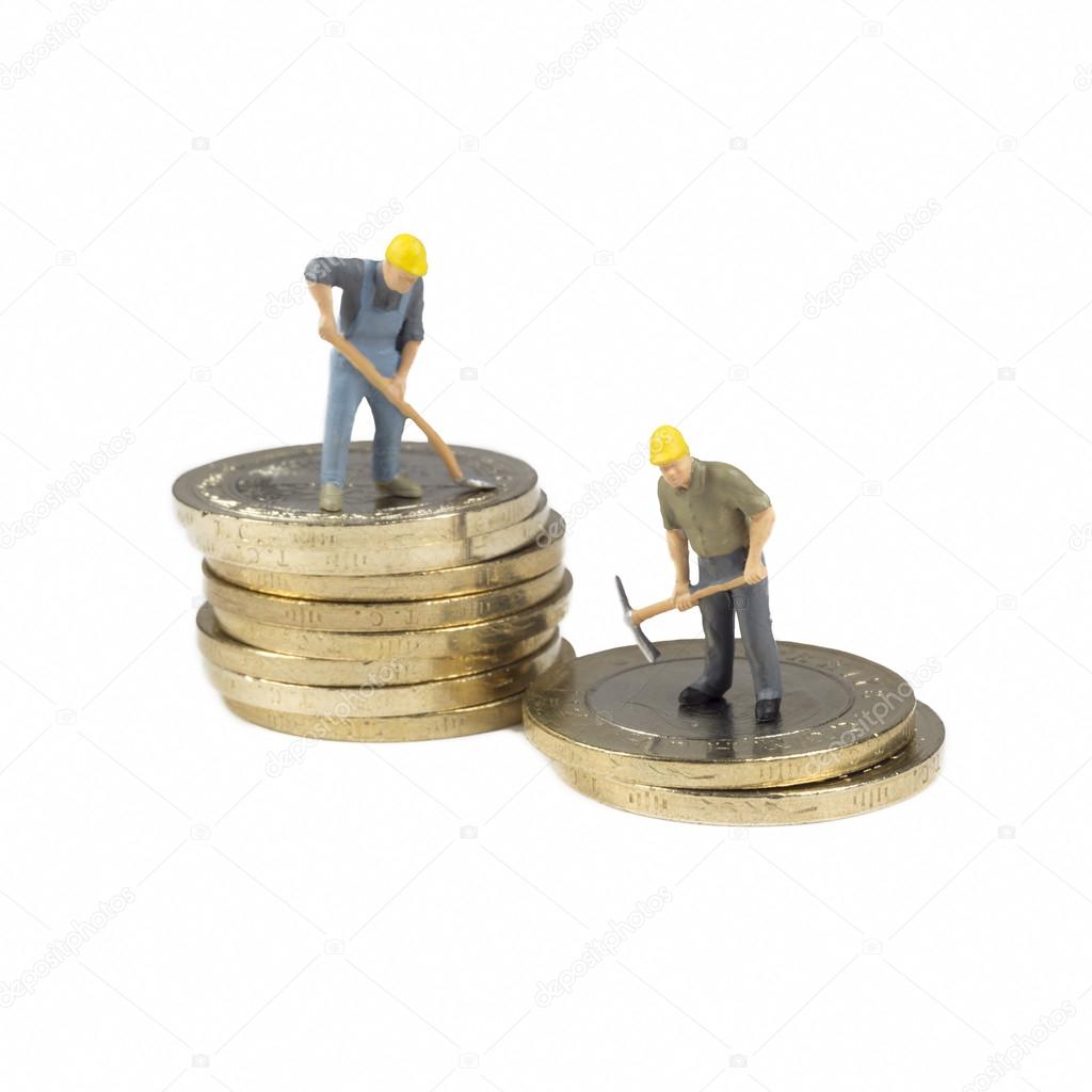 Workers On Top Of Turkish Coins