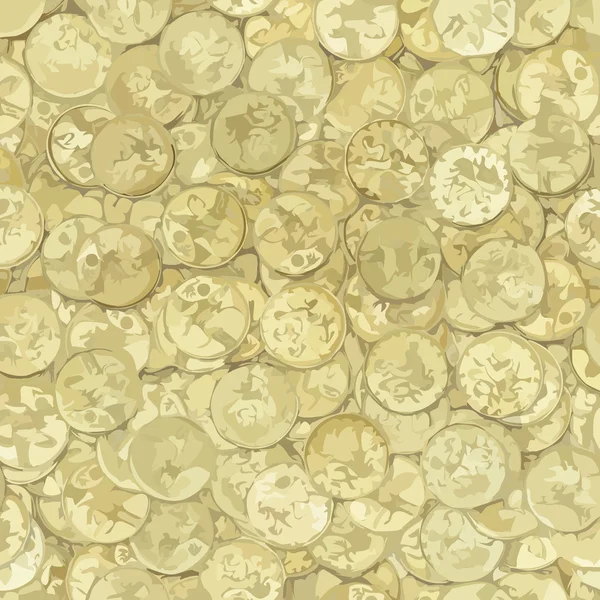 Gouden munten vector textuur — Stockvector