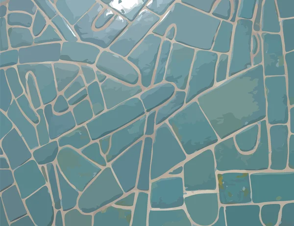 Sırlı mavi taş mozaik doku vektör — Stok Vektör