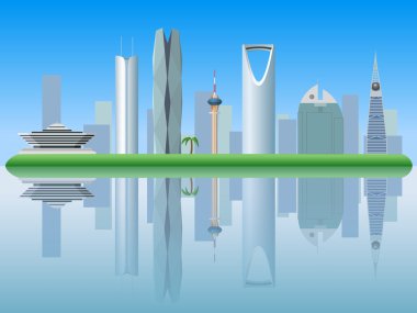 Riyadh Saudi Arabia skyline silhouette clipart