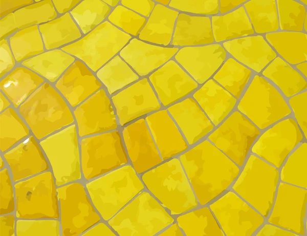 Textura de mosaico vector de piedra amarilla vidriada — Vector de stock