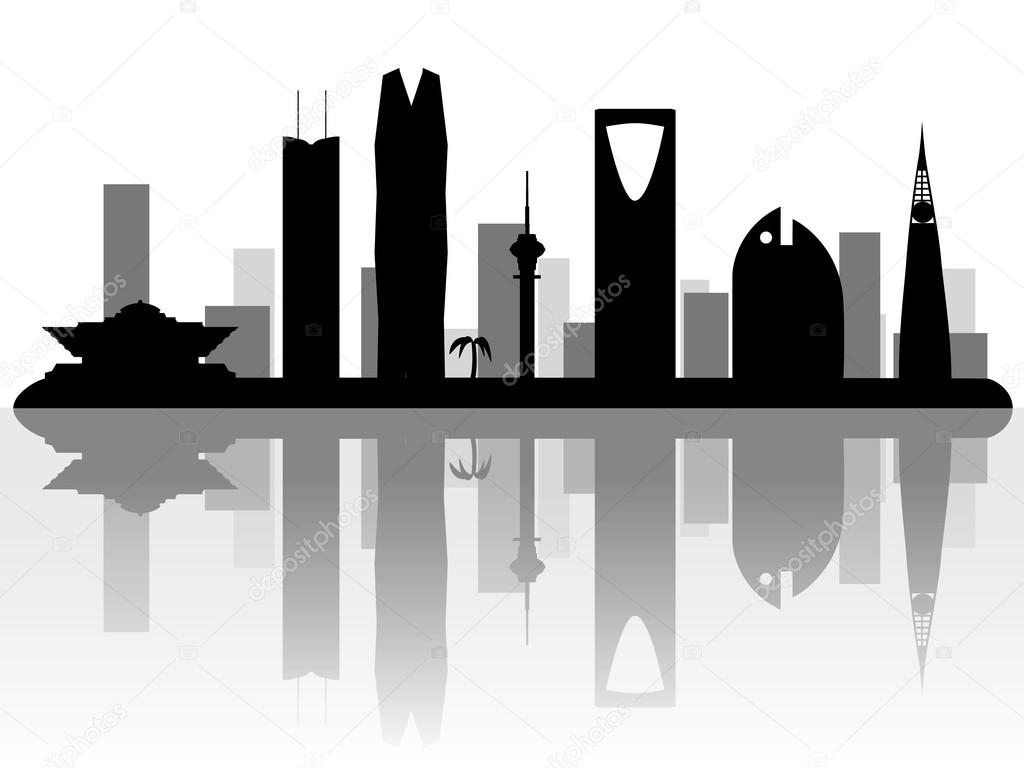 Riyadh Saudi Arabia skyline silhouette