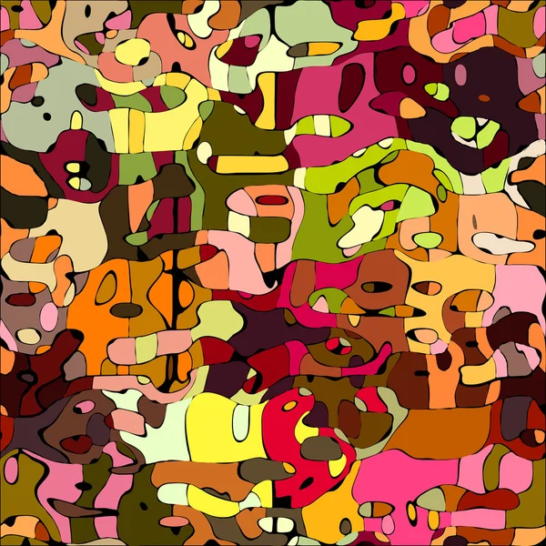 Abstrato cor mosaico animais vetor padrão — Vetor de Stock