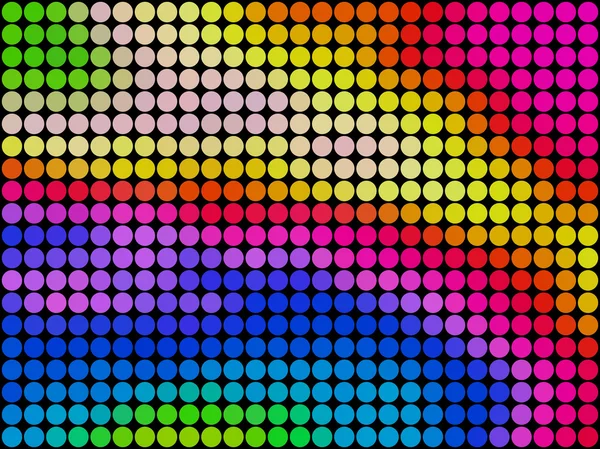 Arco iris bajo poli círculo estilo vector mosaico fondo — Vector de stock