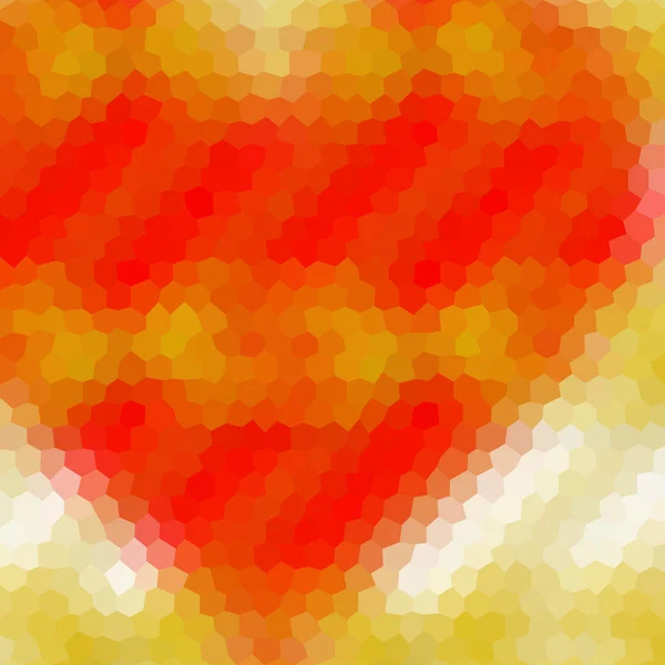 Coeur bas poly hexagone style vectoriel mosaïque fond — Image vectorielle