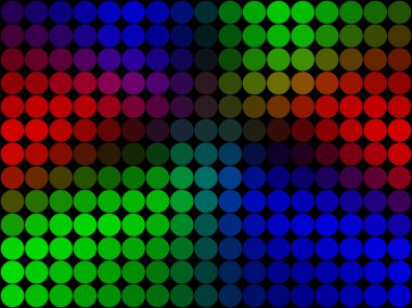 Gökkuşağı düşük Poli daire stil vektör mozaik arka plan