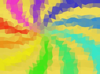 Gökkuşağı düşük Poli üçgen stil vektör mozaik arka plan