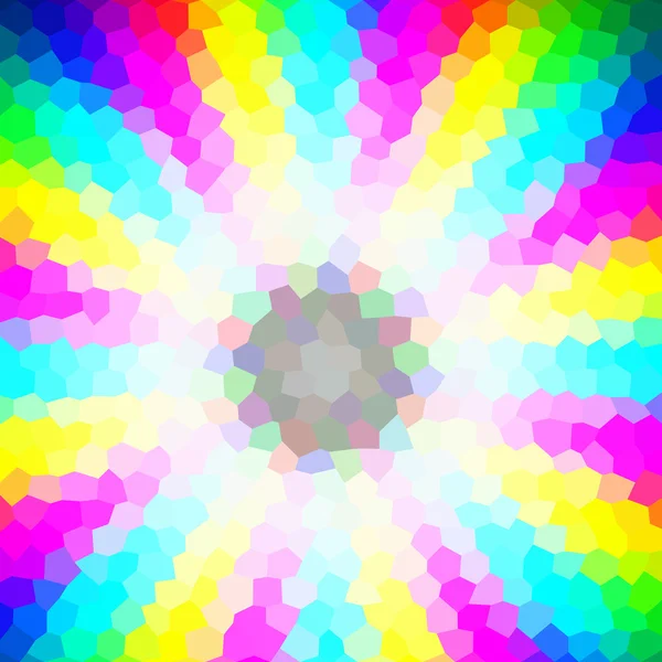 Rainbow low poly sześciokąt styl wektor mozaika tło — Wektor stockowy