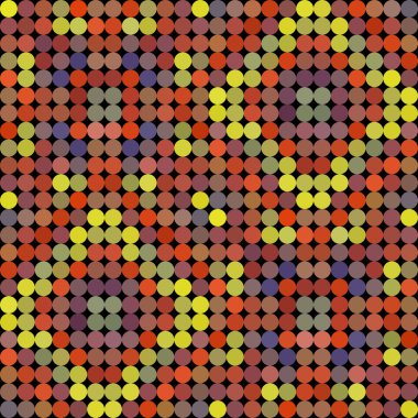 Sürekli değişen düşük Poli daire stil vektör mozaik arka plan