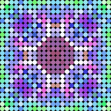 Sürekli değişen düşük Poli daire stil vektör mozaik arka plan