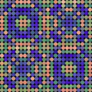 Sürekli değişen düşük Poli daire stil vektör mozaik arka plan