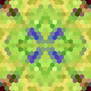 Sürekli değişen düşük Poli altıgen stil vektör mozaik arka plan