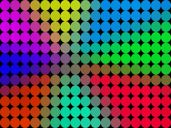 Rainbow låg poly cirkel style vektor mosaik bakgrund — Stock vektor