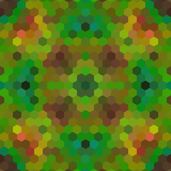 Kaleidoscopic baixo poli hexágono estilo vetor mosaico fundo — Vetor de Stock