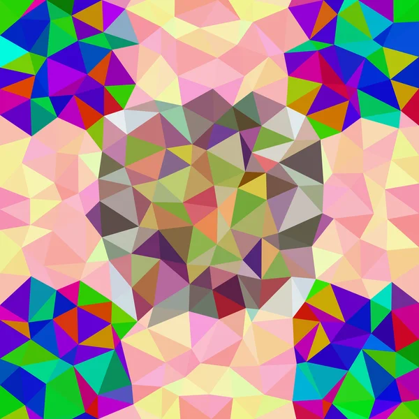 Kaléidoscopique bas poly triangle style vectoriel mosaïque fond — Image vectorielle