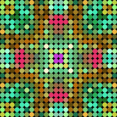 Sürekli değişen düşük Poli daire stil vektör mozaik arka plan