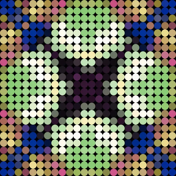 Kalejdoskopisk låg poly cirkel style vektor mosaik bakgrund — Stock vektor