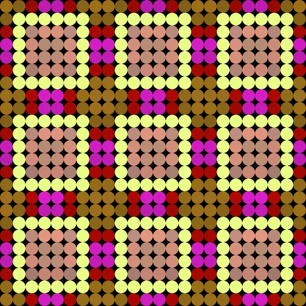 พื้นหลังโมเสคเวกเตอร์สไตล์วงกลมโพลีต่ํา Kaleidoscopic — ภาพเวกเตอร์สต็อก